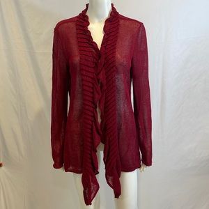 Eileen Fisher Red Open Cardigan - Large